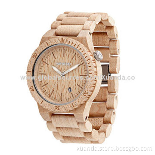 Classic wooden watch, men's size handcraft, original grain and healthy, very good gift